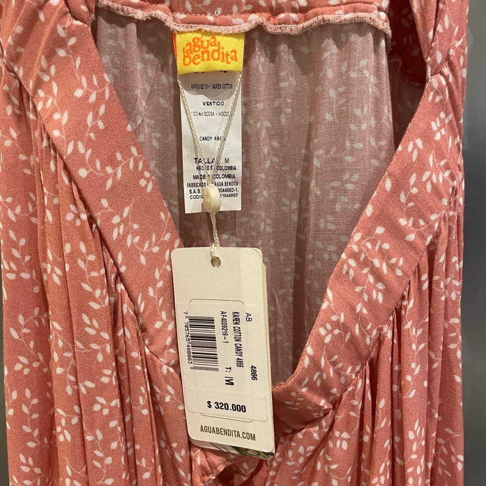 Agua Bendita Pink Midi Dress - Picture 4 of 4
